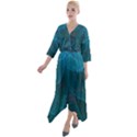 Beautiful Plumage Quarter Sleeve Wrap Front Maxi Dress View1