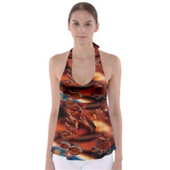 Copper Glow Babydoll Tankini Top by artworkshop