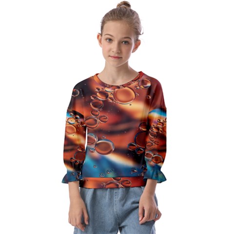 Copper Glow Kids  Cuff Sleeve Top by artworkshop