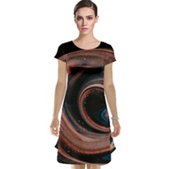 Abstrak Pattern Wallpaper Cap Sleeve Nightdress