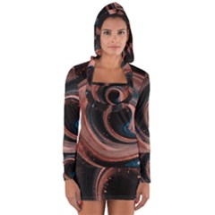 Abstrak Pattern Wallpaper Long Sleeve Hooded T-shirt