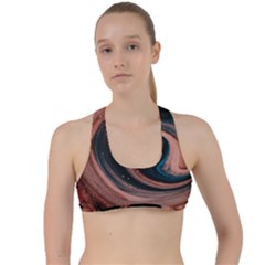 Abstrak Pattern Wallpaper Criss Cross Racerback Sports Bra