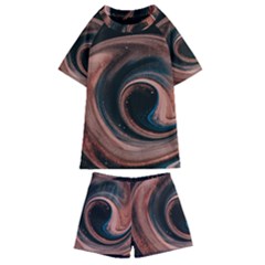 Abstrak Pattern Wallpaper Kids  Swim Tee And Shorts Set by artworkshop