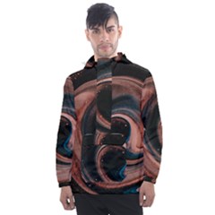 Abstrak Pattern Wallpaper Men s Front Pocket Pullover Windbreaker