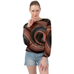 Abstrak Pattern Wallpaper Banded Bottom Chiffon Top