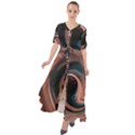 Abstrak Pattern Wallpaper Waist Tie Boho Maxi Dress View1