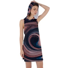 Abstrak Pattern Wallpaper Racer Back Hoodie Dress