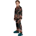 Abstrak Pattern Wallpaper Kids  Long Sleeve Velvet Pajamas Set View2