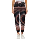 Abstrak Pattern Wallpaper Cropped Drawstring Pants View1