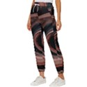 Abstrak Pattern Wallpaper Cropped Drawstring Pants View2