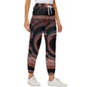 Abstrak Pattern Wallpaper Cropped Drawstring Pants View3