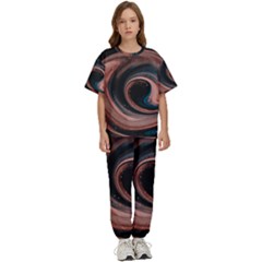 Abstrak Pattern Wallpaper Kids  Tee and Pants Sports Set