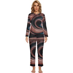 Abstrak Pattern Wallpaper Womens  Long Sleeve Lightweight Pajamas Set