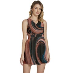 Abstrak Pattern Wallpaper Sleeveless High Waist Mini Dress by artworkshop