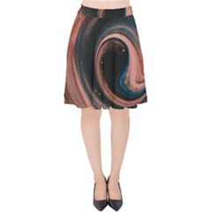 Abstrak Pattern Wallpaper Velvet High Waist Skirt by artworkshop