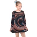 Abstrak Pattern Wallpaper Kids  Long Sleeve Dress View1