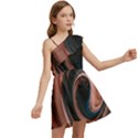 Abstrak Pattern Wallpaper Kids  One Shoulder Party Dress View2