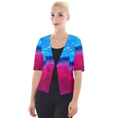 Experimental Liquids Cropped Button Cardigan by artworkshop