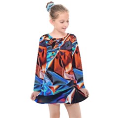 Another Rgb Lighting Test On Aluminium Surface Kids  Long Sleeve Dress by artworkshop