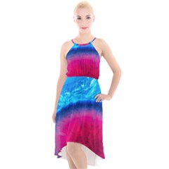 Experimental Liquids High-low Halter Chiffon Dress  by artworkshop