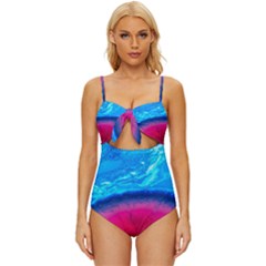 Experimental Liquids Knot Front One-piece Swimsuit by artworkshop