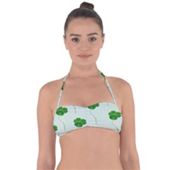 Decorative Plants Halter Bandeau Bikini Top