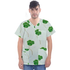 Decorative Plants Men s V-neck Scrub Top