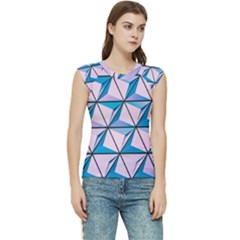 Geometric Shapes Pattern Women s Raglan Cap Sleeve Tee by artworkshop