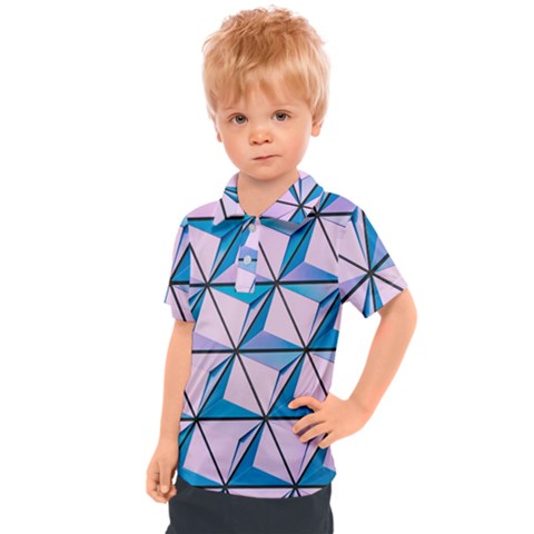 Geometric Shapes Pattern Kids  Polo Tee by artworkshop