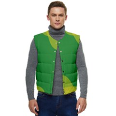 Background Pattern Texture Design Men s Short Button Up Puffer Vest	