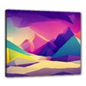 Abstract Geometric Landscape Art Canvas 24  x 20  (Stretched) View1