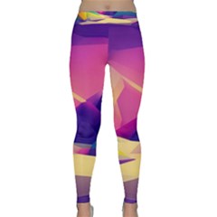 Abstract Geometric Landscape Art Classic Yoga Leggings by danenraven