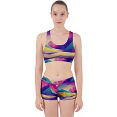 Abstract Geometric Landscape Art Work It Out Gym Set