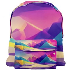 Abstract Geometric Landscape Art Giant Full Print Backpack by danenraven