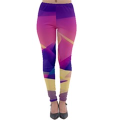 Abstract Geometric Landscape Art Lightweight Velour Leggings by danenraven