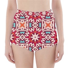 Geometric Pattern Seamless Abstract High-waisted Bikini Bottoms by danenraven