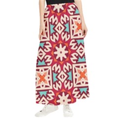 Geometric Pattern Seamless Abstract Maxi Chiffon Skirt by danenraven