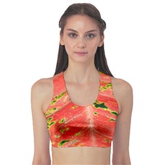 Aglonema Leaf Plant Pattern Flora Sports Bra by danenraven