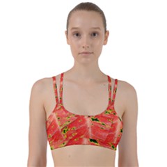 Aglonema Leaf Plant Pattern Flora Line Them Up Sports Bra by danenraven