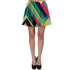 Pattern Abstract Geometric Design Skater Skirt by danenraven