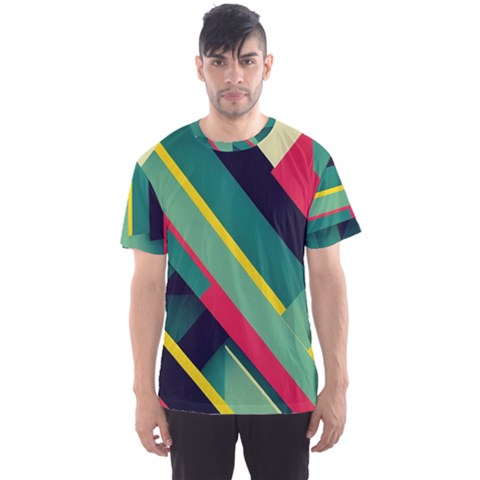 Pattern Abstract Geometric Design Men s Sport Mesh Tee by danenraven