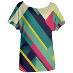 Pattern Abstract Geometric Design Women s Oversized Tee by danenraven