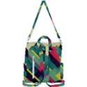 Pattern Abstract Geometric Design Crossbody Backpack View3