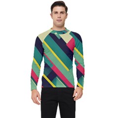 Pattern Abstract Geometric Design Men s Long Sleeve Rash Guard by danenraven