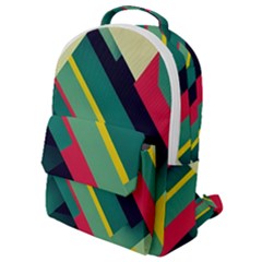 Pattern Abstract Geometric Design Flap Pocket Backpack (small) by danenraven