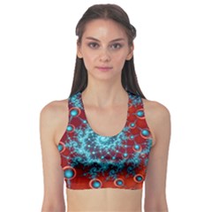 Fractal Pattern Background Sports Bra by danenraven