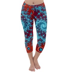 Fractal Pattern Background Capri Winter Leggings  by danenraven