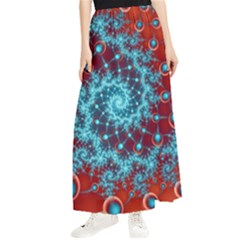 Fractal Pattern Background Maxi Chiffon Skirt by danenraven