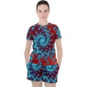 Fractal Pattern Background Women s Tee and Shorts Set View1