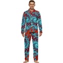 Fractal Pattern Background Men s Long Sleeve Velvet Pocket Pajamas Set View1